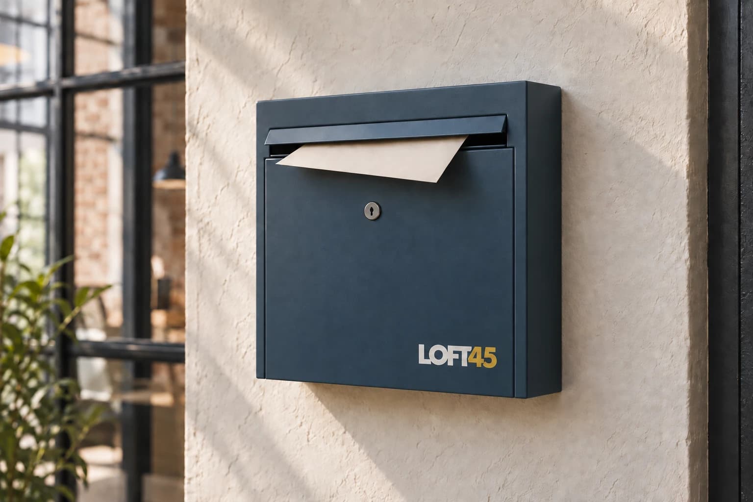 AI-generated symbolic image of a mailbox with the LOFT45 logo